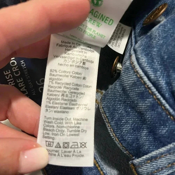 J Crew Jeans Flare Cropped Midrise All Day Stretch Denim Blue NWT Size 27 - Picture 8 of 12